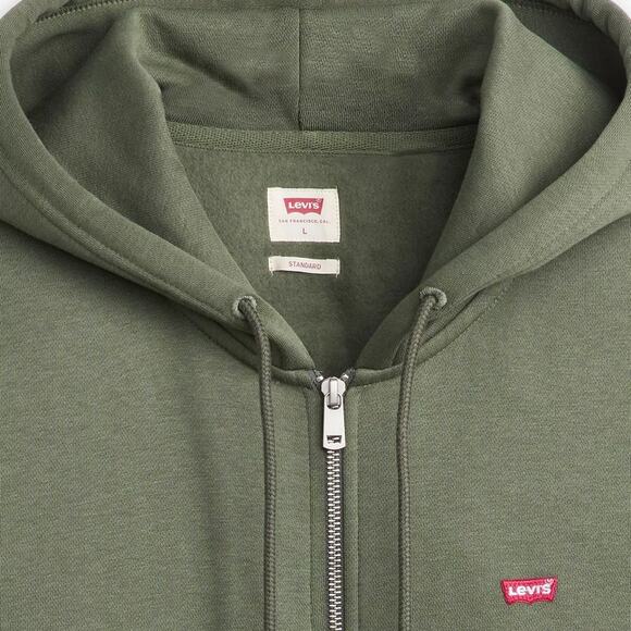 LEVI’S MENS ZIP UP HOODIE SWEATSHIRT OLIVE NEW Size L - Picture 4 of 4